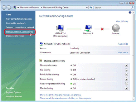 Manage Network Connections